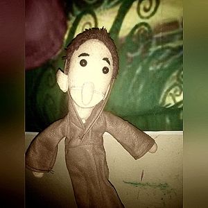 Monk vintage puppet add strings to make a Marinette